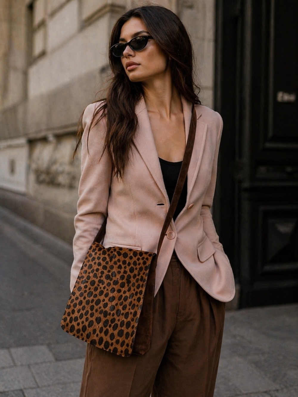 Holt Renfrew Suede & Calf Hair Leopard Crossbody Bag - Picture 14 of 14